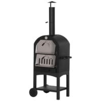 2in1 Pizzaofen Holzkohlegrill BBQ mit Thermometer H: 161cm
