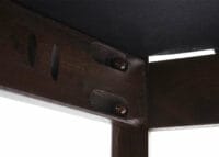 2x Esszimmerstuhl, Küchenstuhl, Stoff/Textil Massiv-Holz dunkles Gestell, dunkelgrau