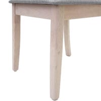 2x Esszimmerstuhl, Küchenstuhl, Stoff/Textil Massiv-Holz ~ helles Gestell,grau