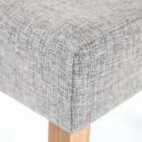 2x Esszimmerstuhl ~ Stoff/Textil grau helle Beine