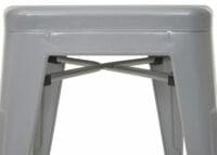 2x Hocker Sitzhocker Metall Industriedesign stapelbar grau
