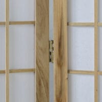 3-teiliger Paravent Raumteiler aus Holz Natur