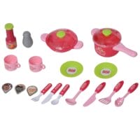 38tlg. Kinderküche Spielküche Spielzeugküche Rosa