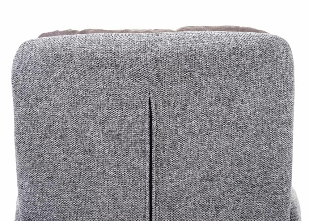 6x Esszimmerstuhl Küchenstuhl drehbar Stoff/Textil ~ hellgrau-grau mit Armlehne