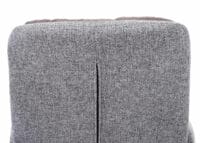 6x Esszimmerstuhl Küchenstuhl drehbar Stoff/Textil ~ hellgrau-grau mit Armlehne