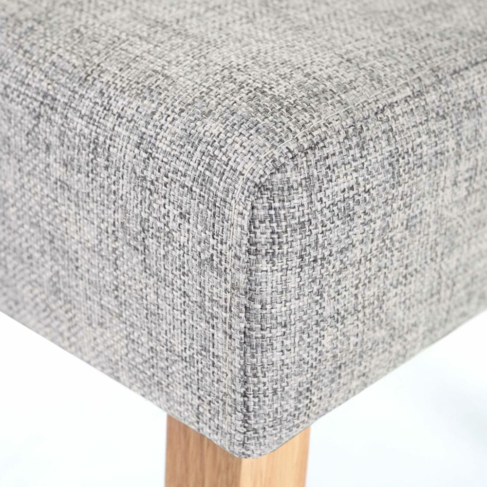 6x Esszimmerstuhl ~ Stoff/Textil grau helle Beine