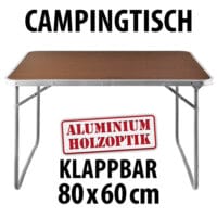 Alu Tisch Campingtisch 80 x 60 x 70 cm