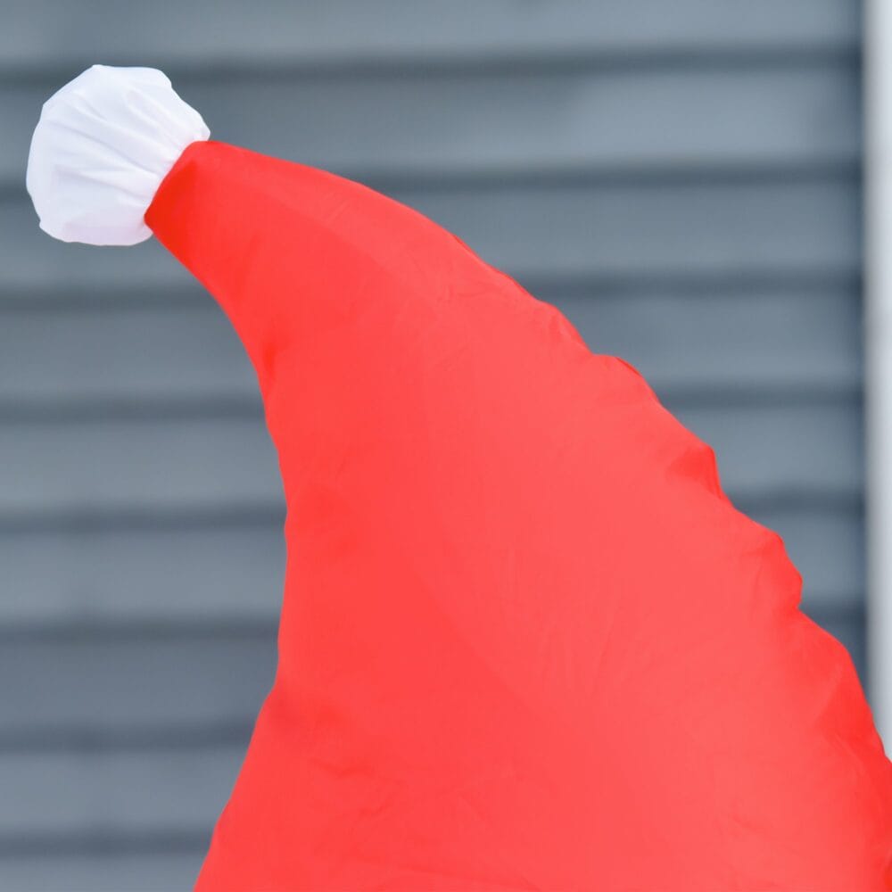 Aufblasbarer LED-Weihnachtsmann 120cm Sitzend mit Geschenk