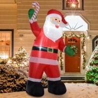 Aufblasbarer LED-Weihnachtsmann 160cm Ho Ho Ho
