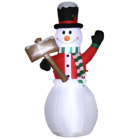 Aufblasbarer Schneemann 180cm mit Schild