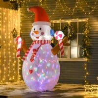 Aufblasbarer Schneemann mit rotierender Beleuchtung 180cm