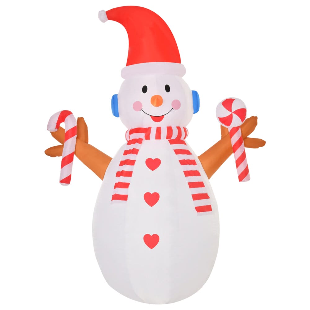 Aufblasbarer Schneemann mit rotierender Beleuchtung 180cm