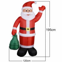 Aufblasbarer Weihnachtsmann 195cm XL mit Beleuchtung