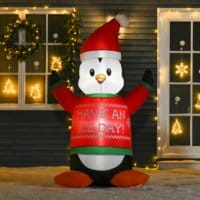Aufblasbarer XL Pinguin 188cm beleuchtet