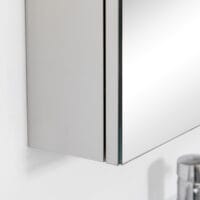 Badezimmerschrank Spiegelschrank Edelstahl Silber 70x12x55cm