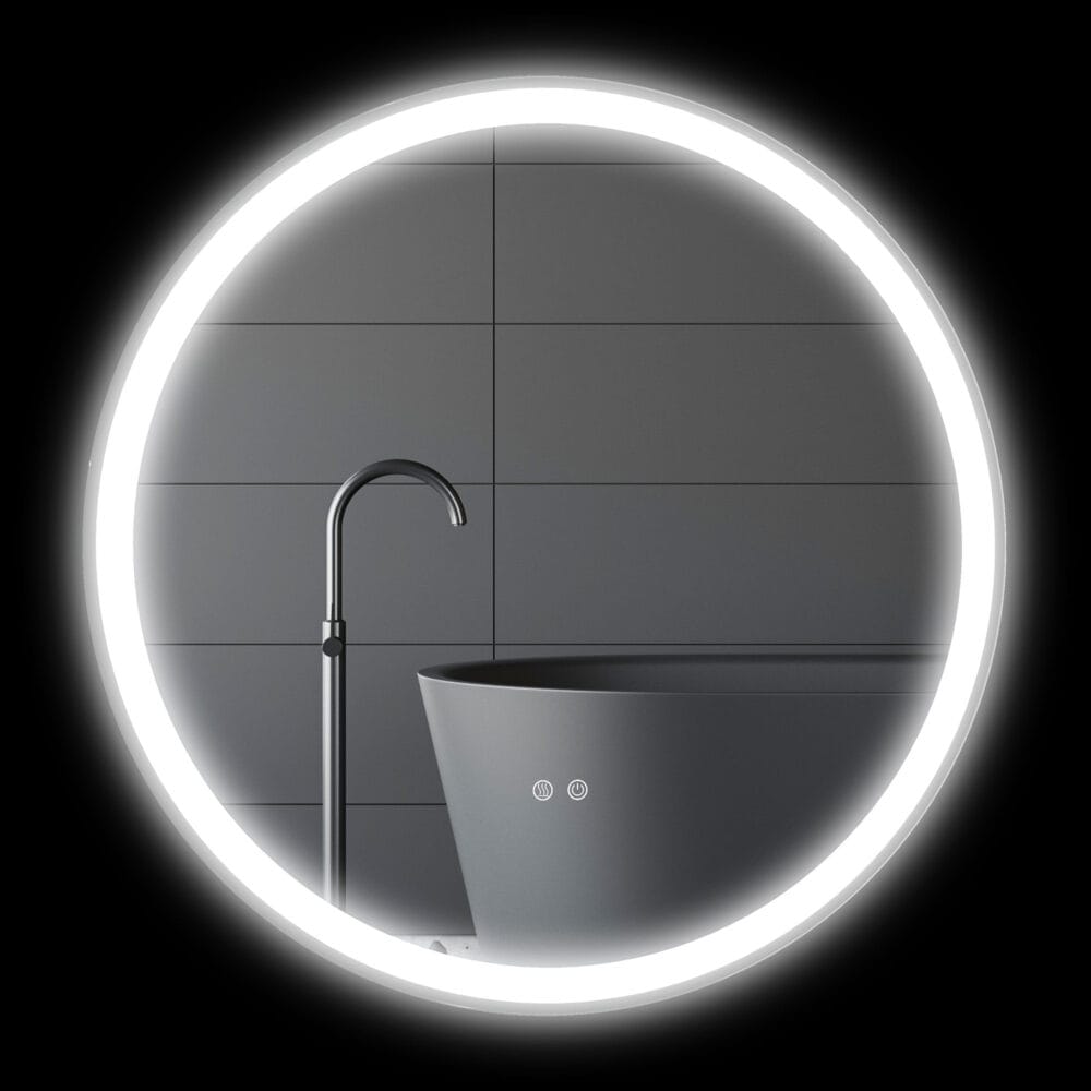 Badezimmerspiegel Badspiegel mit LED-Beleuchtung Ø80cm