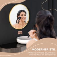 Badspiegel Badezimmerspiegel mit LED-Leuchte Ø50cm