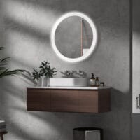 Badspiegel mit Beleuchtung Ø70cm Wandspiegel LED