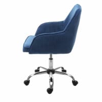 Bürostuhl Chefsessel Retro Design Samt blau