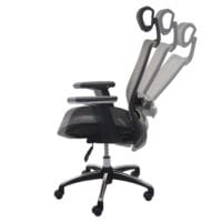 Bürostuhl Córdoba ergonomisch Kopfstütze Stoff/Textil schwarz-grau
