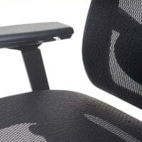 Bürostuhl HWC-A55 Kunstleder Textil schwarz