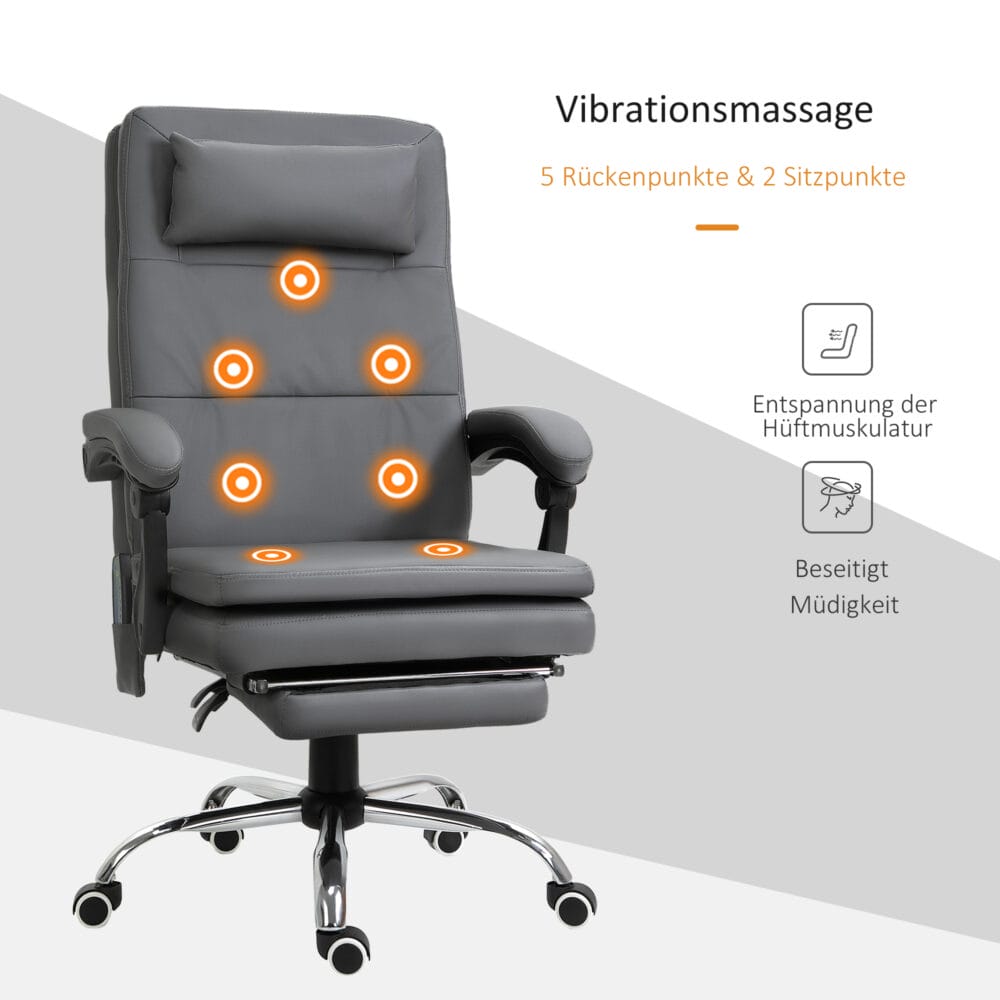 Bürostuhl Massage Bürostuhl mit Fussstütze Kopfstütze