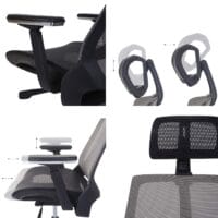 Bürostuhl Murcia Sliding-Funktion Stoff/Textil schwarz-grau