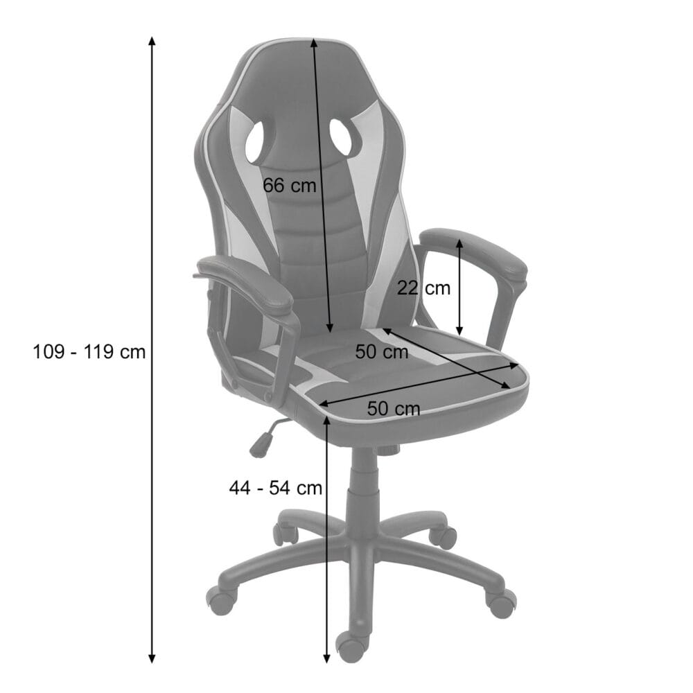 Bürostuhl  Racing Chair Gaming-Chair schwarz blau