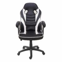 Bürostuhl  Racing Chair Gaming-Chair schwarz weiss
