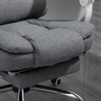 Bürostuhl Schreibtischstuhl mit Fussstütze Grau
