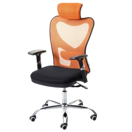 Bürostuhl Sliding-Funktion 150kg belastbar Stoff/Textil schwarz/orange