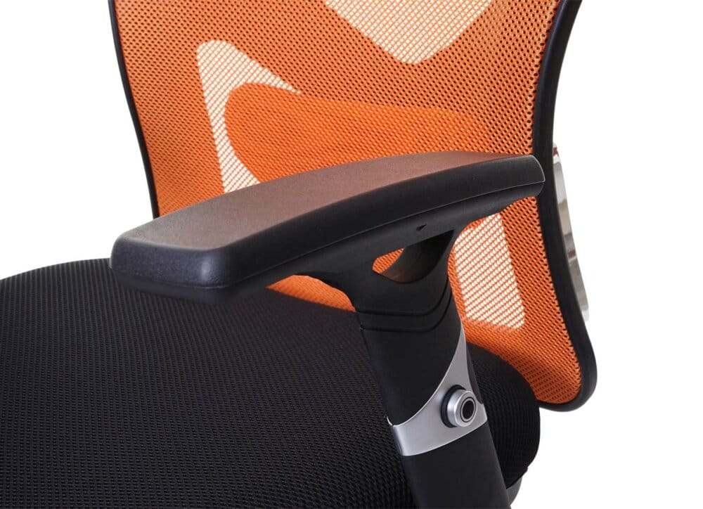 Bürostuhl Sliding-Funktion 150kg belastbar Stoff/Textil schwarz/orange