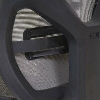 Bürostuhl Sliding-Funktion Textil mit Nackenstütze schwarz/grau