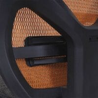 Bürostuhl Sliding-Funktion Textil mit Nackenstütze schwarz/orange