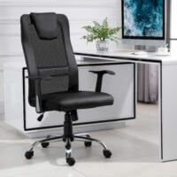 Bürostuhl ergonomisch PU schwarz 66x73x108-118cm