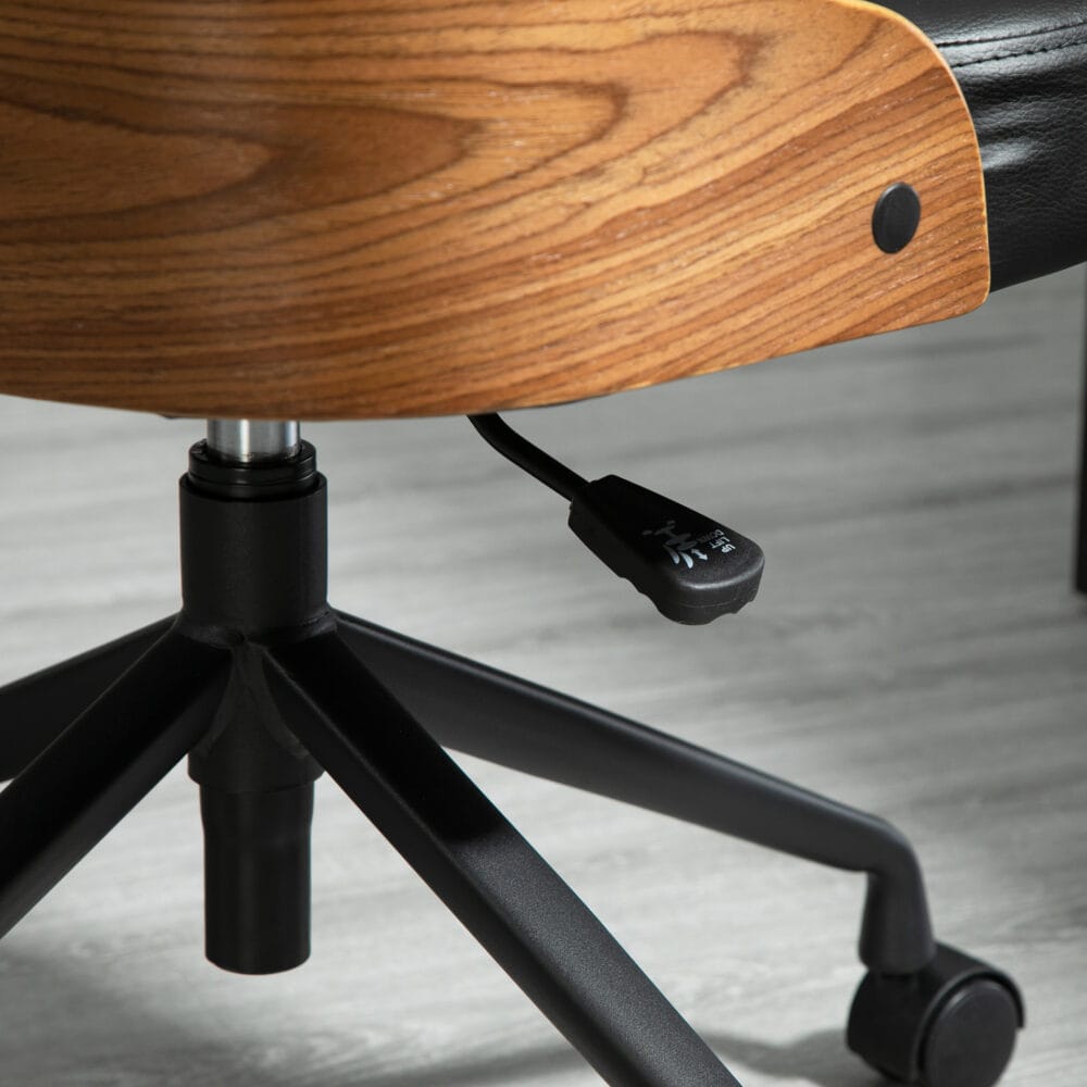 Bürostuhl mit 360° höhenverstellbarer ergonomisch Schwarz