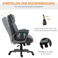 Bürostuhl mit 6 Massagepunkte ergonomisch