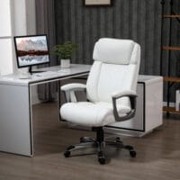 Bürostuhl mit 6 Massagepunkte ergonomisch Kunstleder Weiss