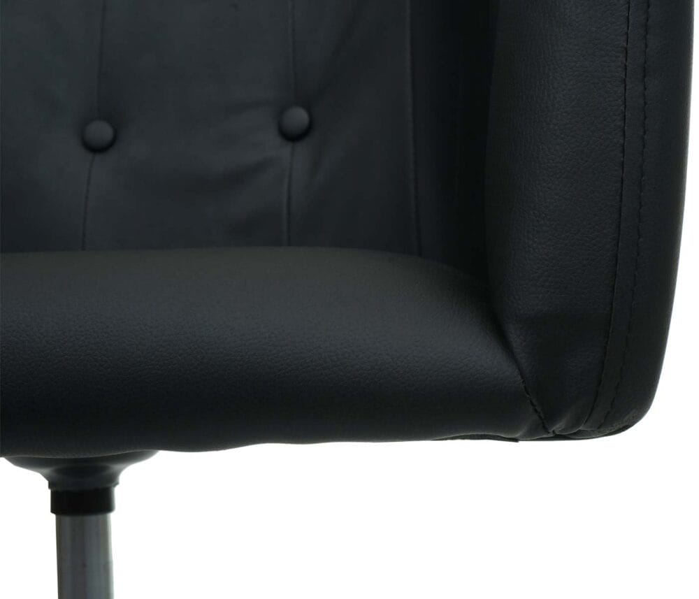 Bürostuhl mit Armlehne drehbar höhenverstellbar Kunstleder schwarz