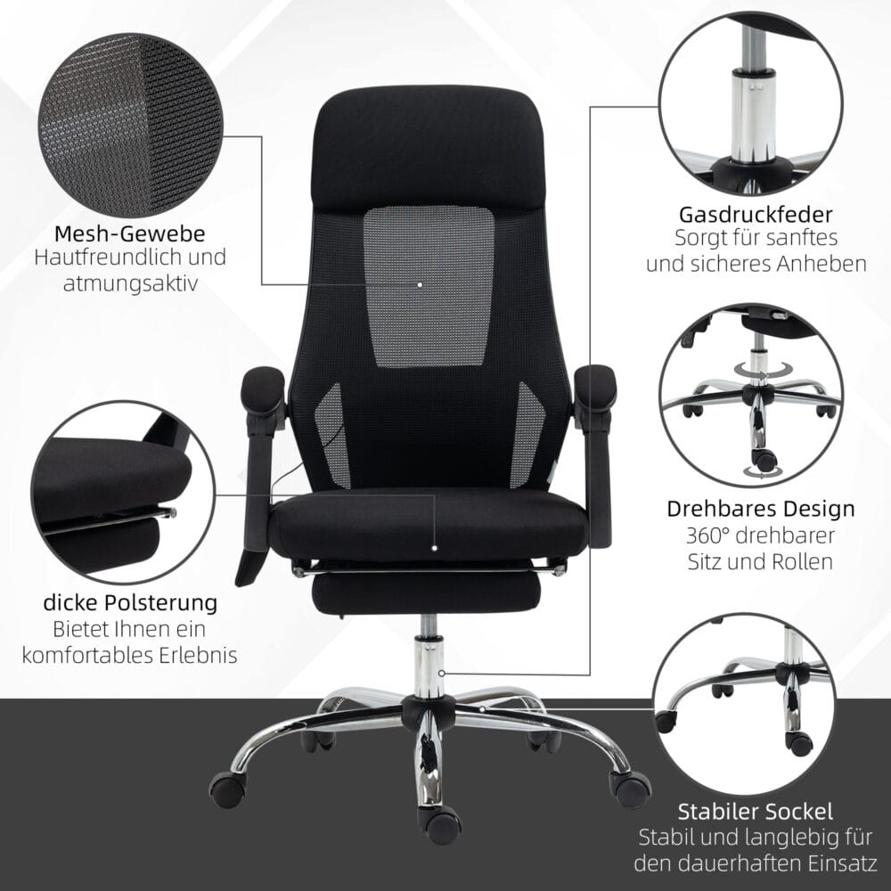 Bürostuhl mit Massagefunktion Massagestuhl mit 2 Vibration