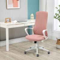 Bürostuhl mit Wippfunktion Höhenverstellbarer Schreibtischstuhl Rosa