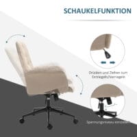 Bürostuhl mit Wippfunktion Home-Office-Stuhl ergonomisch