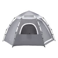 Campingzelt Nybro Pop Up Kuppelzelt 240x205x140cm Grau