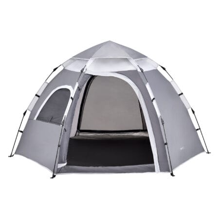 Campingzelt Nybro Pop Up Kuppelzelt 240x205x140cm Grau