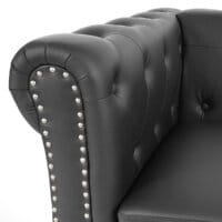Chesterfield Lounge Sessel eckige Füsse schwarz