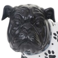 Deko Figur Bulldogge Polyresin Skulptur Hund handbemalt