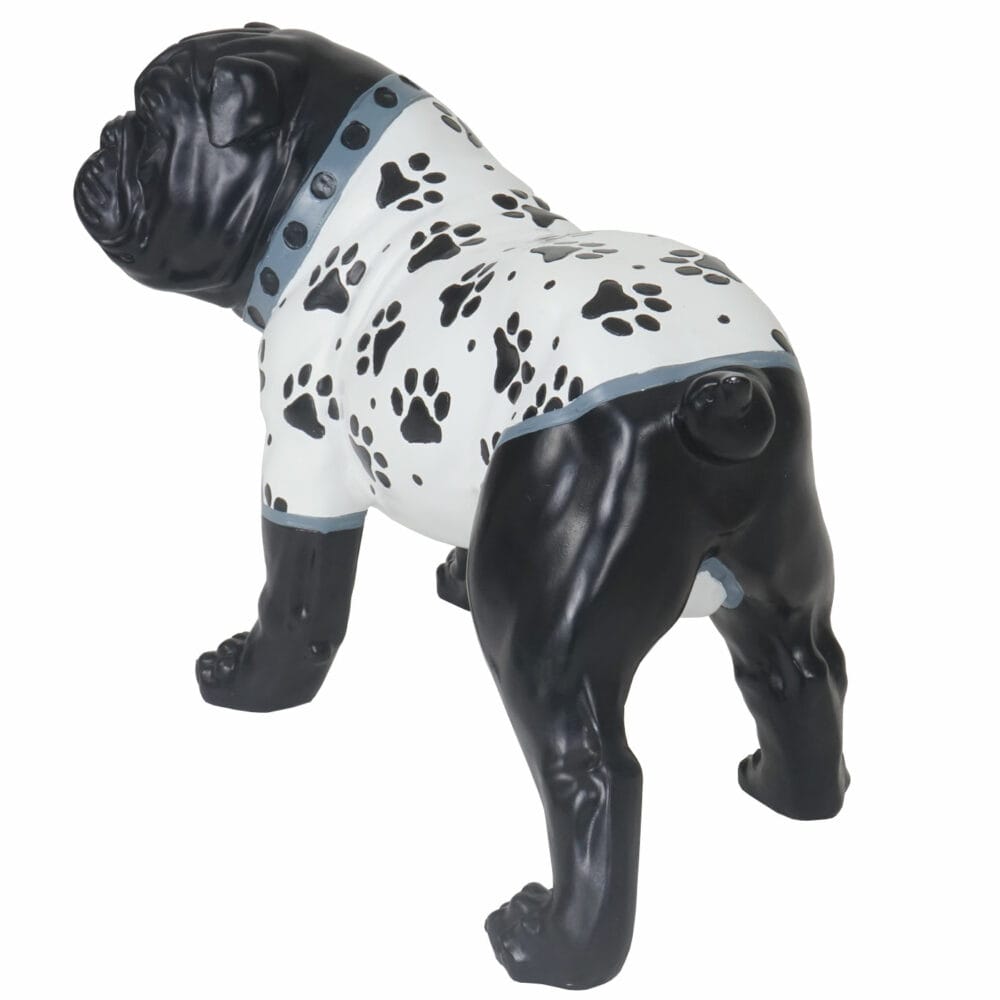 Deko Figur Bulldogge Polyresin Skulptur Hund handbemalt
