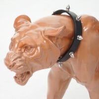 Skulptur Panther ~ antik hochglanz