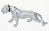 Skulptur Panther ~ silber matt