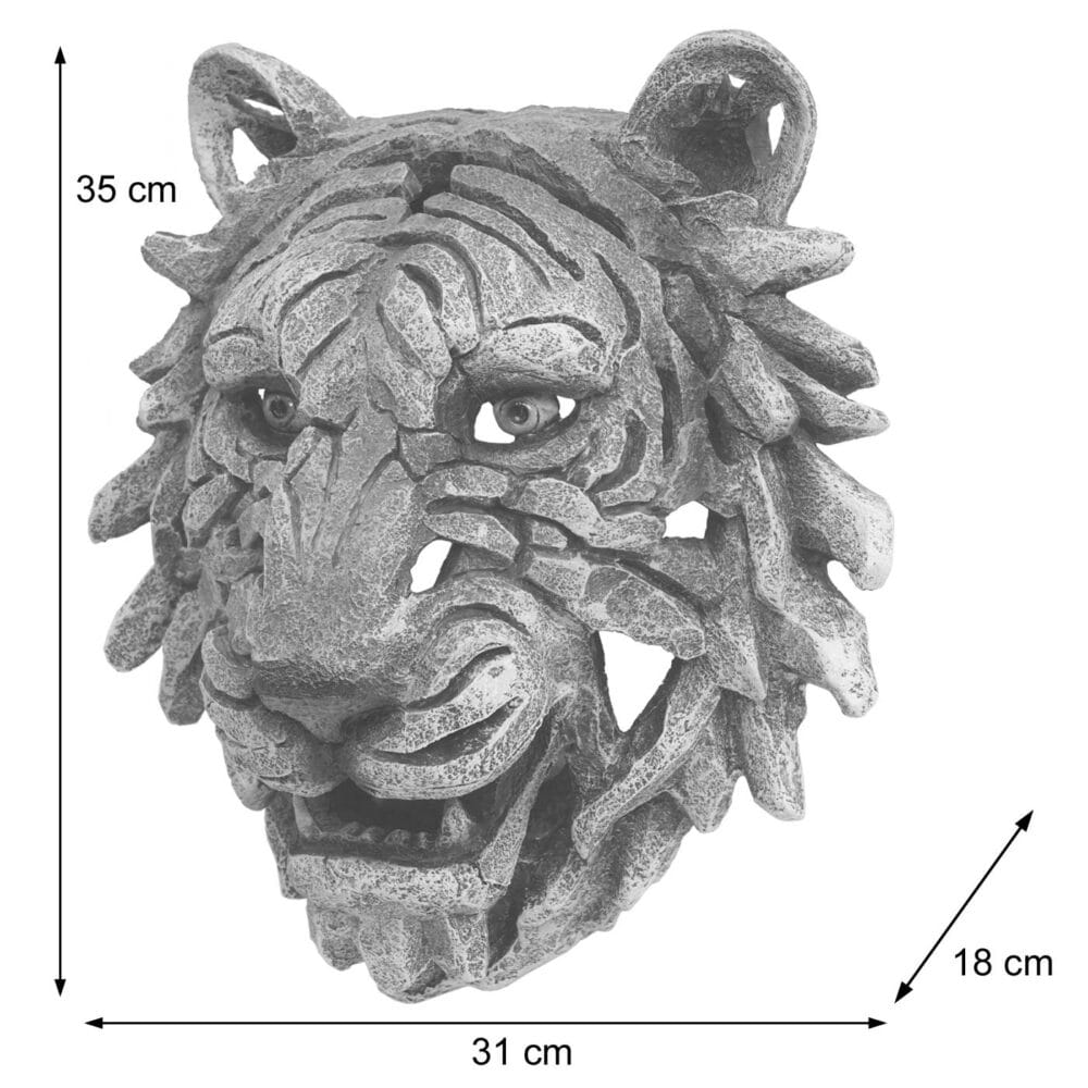 Deko Schädel Tigerkopf 35cm Trophäe Polyresin